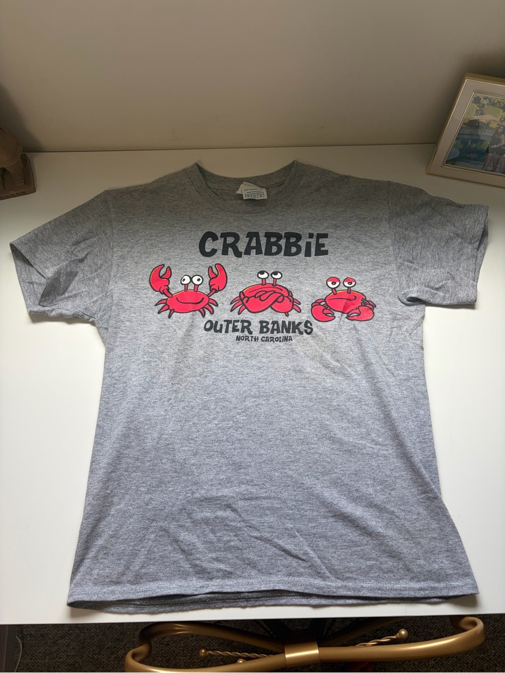 Delta Gray Kids T-Shirt with Red Crab Graphic
